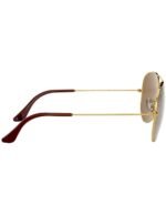 Anteojos Lentes de Sol Ray Ban Aviator Rb3025 Polarizado Dorado/Marrón 62-14 - Imagen 6