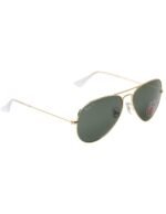 Anteojos Lentes de Sol Ray Ban Aviator Rb3025 Polarizado Dorado/Verde 62-14 - Imagen 4