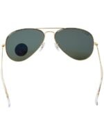 Anteojos Lentes de Sol Ray Ban Aviator Rb3025 Polarizado Dorado/Verde 62-14 - Imagen 5