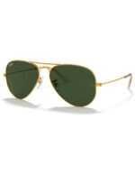 Anteojos Lentes de Sol Ray Ban Aviator RB3025 001 62-14  Oro/degradado verde - Imagen 4