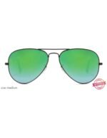 Anteojos Lentes de Sol Ray Ban Aviator RB3025 Espejo Degrade negro/verde 58-14