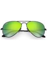 Anteojos Lentes de Sol Ray Ban Aviator RB3025 Espejo Degrade negro/verde 62-14 - Imagen 2