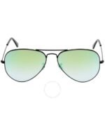 Anteojos Lentes de Sol Ray Ban Aviator RB3025 Espejo Degrade negro/verde 62-14 - Imagen 3