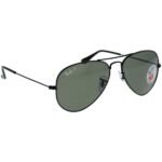 Anteojos Lentes de Sol Ray Ban Aviator Rb3025 Negro/Verde Polarizado 62-14