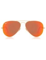 Anteojos Lentes de Sol Ray Ban Aviator RB3025 Espejo de bronce/rojo 55-14 - Imagen 4