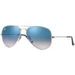Anteojos Lentes de Sol Ray Ban Aviator RB3025 Degrade plateado/azul  58-14