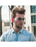 Anteojos Lentes de Sol Ray Ban Aviator RB3025 Degrade plateado/azul  58-14 - Imagen 7