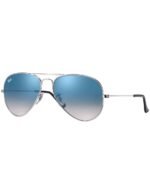 Anteojos Lentes de Sol Ray Ban Aviator RB3025 Degrade plateado/azul  62-14