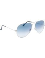 Anteojos Lentes de Sol Ray Ban Aviator RB3025 Degrade plateado/azul  62-14 - Imagen 5