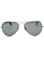 Anteojos Lentes de Sol Ray Ban Aviator Rb3025 003 58-14  Polarizado Plata/Verde - Imagen 3
