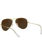 Anteojos Lentes de Sol Ray Ban Aviator RB3025 Espejo dorado mate/verde 58-14 - Imagen 2