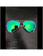 Anteojos Lentes de Sol Ray Ban Aviator RB3025 Espejo dorado mate/verde 58-14 - Imagen 3