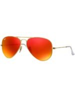 Anteojos Lentes de Sol Ray Ban Aviator RB3025 Espejo dorado mate/naranja 58-14
