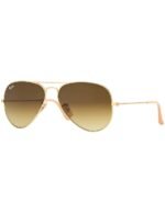 Anteojos Lentes de Sol Ray Ban Aviator RB3025 Degrade dorado mate/marrón 58-14
