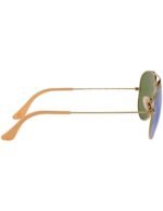 Anteojos Lentes de Sol Ray Ban Aviator RB3025 Espejo de bronce/violeta 58-14 - Imagen 6