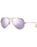 Anteojos Lentes de Sol Ray Ban Aviator RB3025 Espejo color bronce y lila 58-14 - Imagen 2