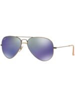 Anteojos Lentes de Sol Ray Ban Aviator RB3025 Espejo de bronce/violeta 55-14 - Imagen 2