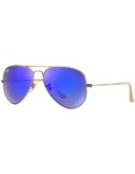 Anteojos Lentes de Sol Ray Ban Aviator RB3025 Espejo de bronce/violeta 58-14 - Imagen 3