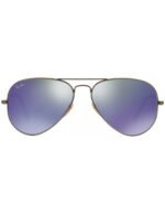 Anteojos Lentes de Sol Ray Ban Aviator RB3025 Espejo de bronce/violeta 58-14 - Imagen 4