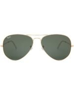 Anteojos Lentes de Sol Ray Ban Aviator RB3025 L0205 58-14  Clásico dorado/verde - Imagen 3