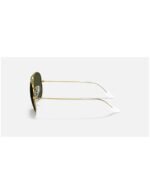 Anteojos Lentes de Sol Ray Ban Aviator RB3025 W3234 55-14  Clásico dorado/verde - Imagen 5