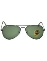 Anteojos Lentes de Sol Ray Ban Aviator RB3025 W3235 55-14  Clásico negro/verde - Imagen 3