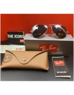 Anteojos Lentes de Sol Ray Ban Aviator RB3025 W3275 55-14  Plata/Gris - Imagen 8