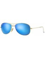Anteojos Lentes de Sol Ray Ban Cockpit RB3362 112/17 59-14 Dorado/Azul - Imagen 4