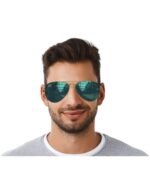 Anteojos Lentes de Sol Ray Ban Cockpit RB3362 Espejo dorado mate/verde 59-14 - Imagen 6