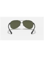 Anteojos Lentes de Sol Ray Ban Classic Rb3386 Negro/Verde Polarizado 63-13 - Imagen 5