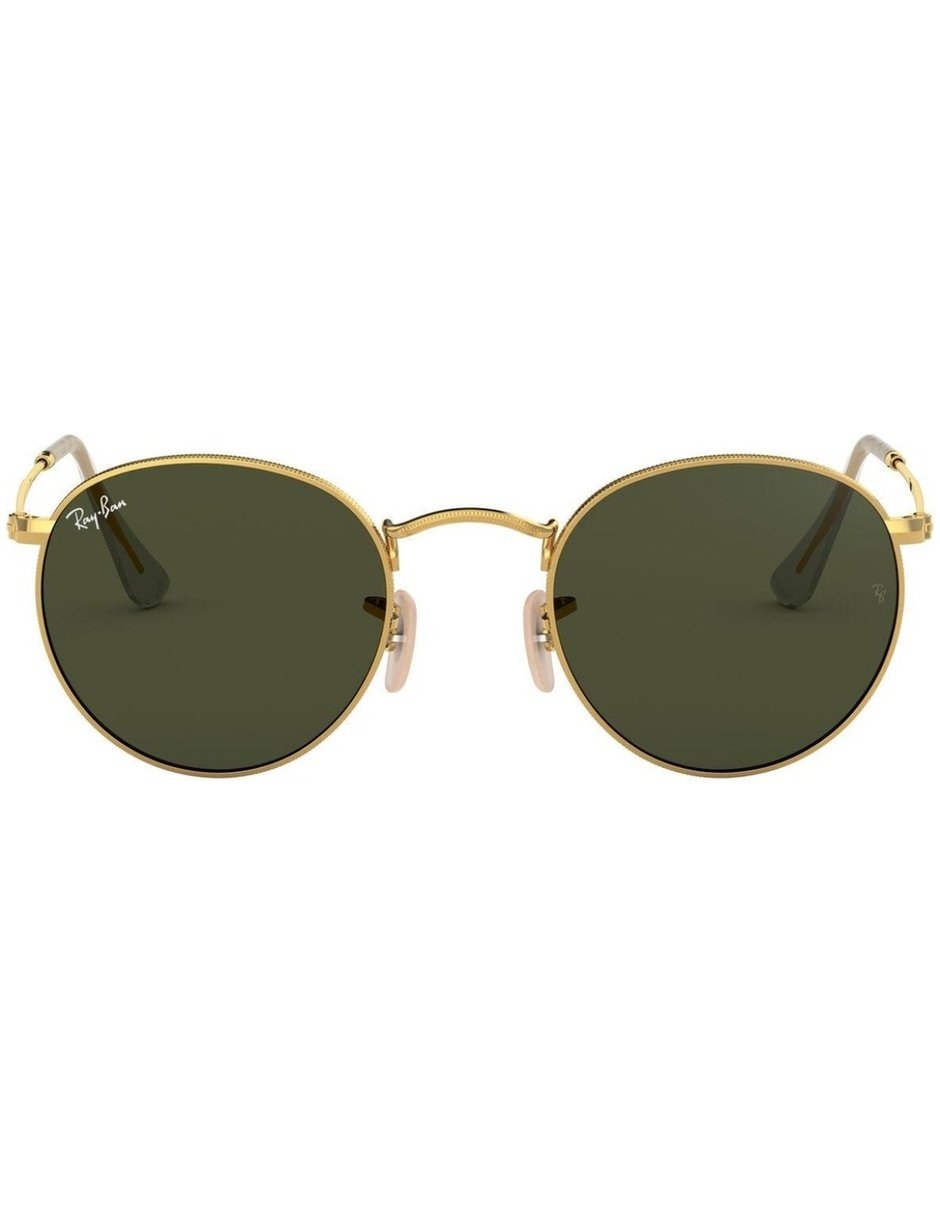 RB3447_001_47-21_1 Anteojos Lentes de Sol Ray Ban Round Metal RB3447 001 47-21 Dorado/Verde - Imagen 1