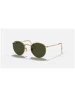 Anteojos Lentes de Sol Ray Ban Round Metal RB3447 001 47-21  Dorado/Verde - Imagen 2