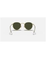 Anteojos Lentes de Sol Ray Ban Round Metal RB3447 001 47-21  Dorado/Verde - Imagen 4