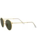 Anteojos Lentes de Sol Ray Ban Round Metal RB3447 001 47-21  Dorado/Verde - Imagen 5