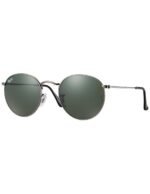 Anteojos Lentes de Sol Ray Ban Round Metal RB3447 029 53-21 Gunmetal mate/verde