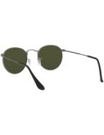 Anteojos Lentes de Sol Ray Ban Round Metal RB3447 029 53-21 Gunmetal mate/verde - Imagen 3