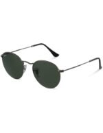 Anteojos Lentes de Sol Ray Ban Round Metal RB3447 029 53-21 Gunmetal mate/verde - Imagen 5
