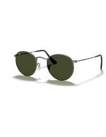 Anteojos Lentes de Sol Ray Ban Round Metal RB3447 029 53-21 Gunmetal mate/verde - Imagen 6