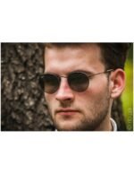 Anteojos Lentes de Sol Ray Ban Round Metal RB3447 029 53-21 Gunmetal mate/verde - Imagen 7