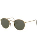 Anteojos Lentes de Sol Ray Ban Round Metal Rb3447 Polarizado Dorado/Verde 50-21