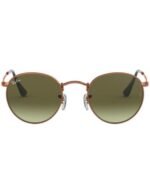 Anteojos Lentes de Sol Ray Ban Round Metal Rb3447 Polarizado Dorado/Verde 50-21 - Imagen 6
