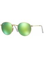 Anteojos Lentes de Sol Ray Ban Round Metal Rb3447 Polarizado Dorado/Verde 50-21