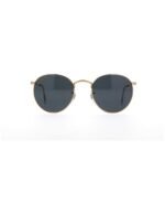 Anteojos Lentes de Sol Ray Ban Round Metal RB3447 9196R5 47-21  Oro pulido/azul - Imagen 2