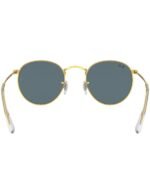Anteojos Lentes de Sol Ray Ban Round Metal RB3447 9196R5 47-21  Oro pulido/azul - Imagen 5