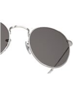 Anteojos Lentes de Sol Ray Ban Round Metal RB3447 9198B1 53-21 Plata/Gris - Imagen 3