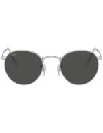 Anteojos Lentes de Sol Ray Ban Round Metal RB3447 9198B1 53-21 Plata/Gris - Imagen 6
