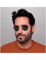 Anteojos Lentes de Sol Ray Ban Round Metal RB3447 9198B1 53-21 Plata/Gris - Imagen 8