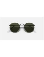 Anteojos Lentes de Sol Ray Ban Round Metal RB3447 919931 53-21 Negro/verde - Imagen 4