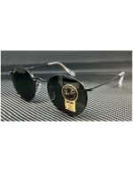 Anteojos Lentes de Sol Ray Ban Round Metal RB3447 919931 53-21 Negro/verde - Imagen 7