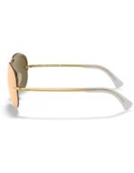 Anteojos Lentes de Sol Ray Ban Aviator RB3449 0012Y 59-14 Espejo dorado y cobre - Imagen 2